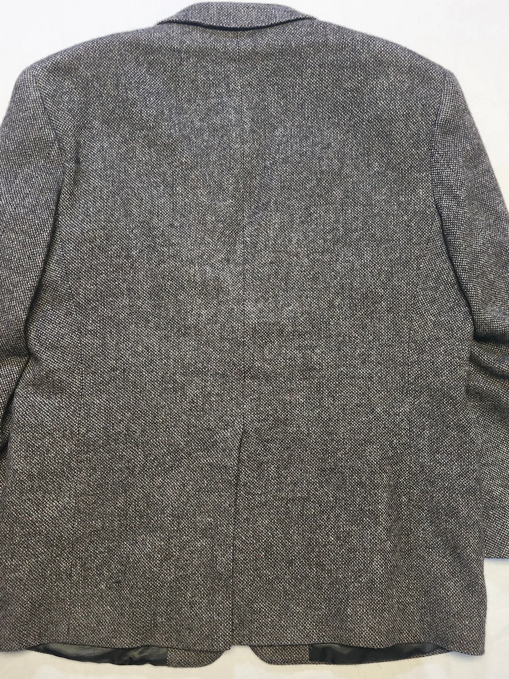 VTG Tweed Jacket 44R Large Gray Barleycorn 100% Wool Lambswool Marled Blazer